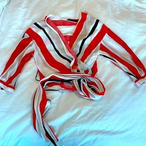 Zara Wrap Crop Top Size XS